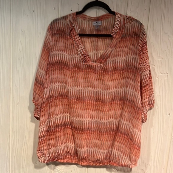 Worthington Sheer Blouse Size 1X - Picture 1 of 9
